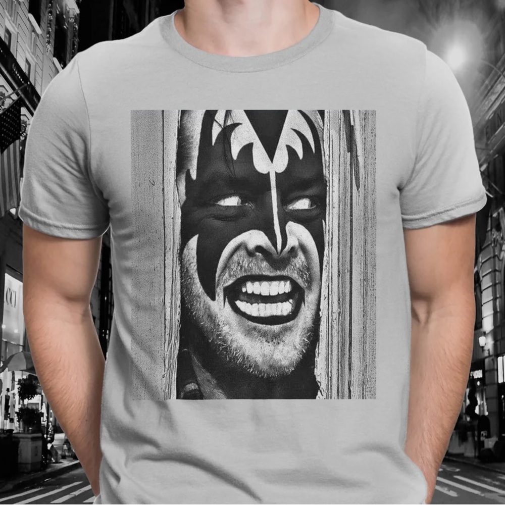 Jack Nicholson x Gene Simmons The Shining Kiss Shirt